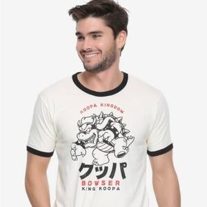 Nintendo Super Mario Bros Koopa Kingdom Katakana Tee Size M